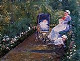 Mary Cassatt Famous Paintings - Children In A Garden
